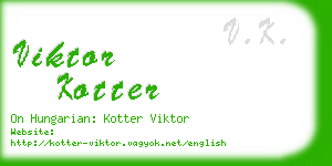 viktor kotter business card